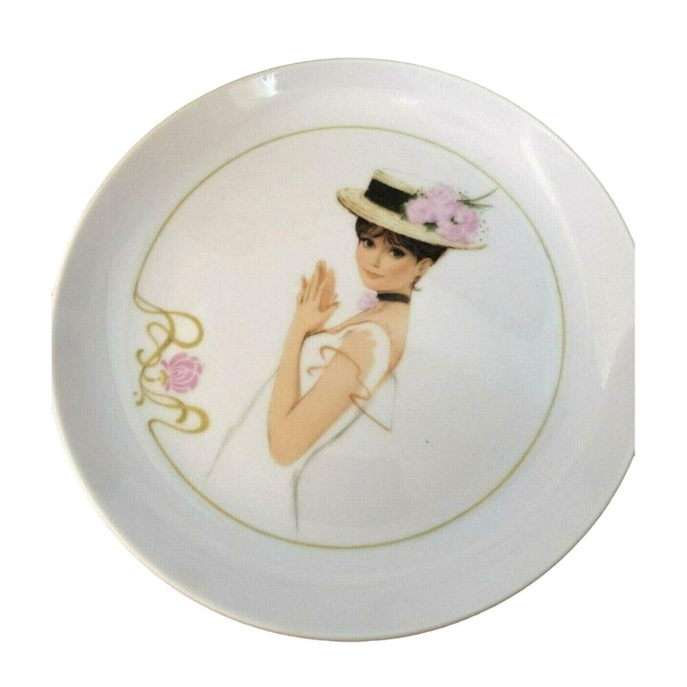 Enesco Imports Japan Victorian Girl with Hat Porcelain Collector Plate 8